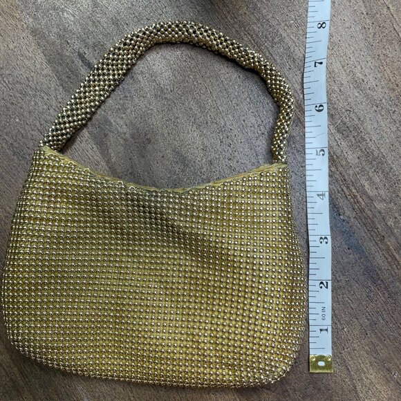 Unbranded Y2K Gold Beaded Mini Handbag Event Romantic Feminine Vintage Inspired - Picture 5 of 5